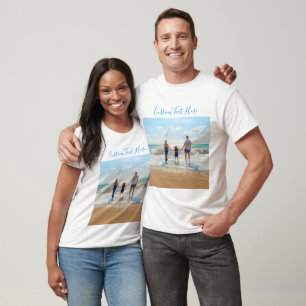 Camiseta de texto fotográfico personalizado - Dise