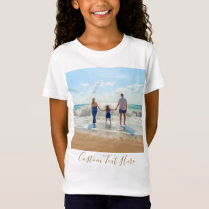 Camiseta de texto fotográfico personalizado - Tus