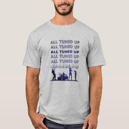 Camiseta de texto grande de banda de rock totalmen