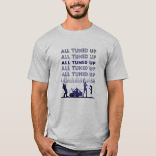 Camiseta de texto grande de banda de rock totalmen