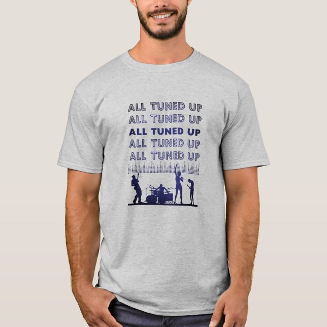 Camiseta de texto grande de banda de rock totalmen (Anverso)