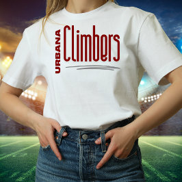 Camiseta de texto grande de los escaladores de Urb