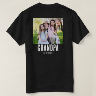 Camiseta de texto Grunge con foto de Abuelo Fundad