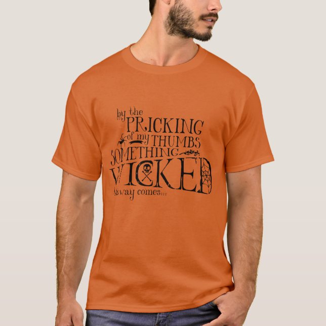 Camiseta de texto negro perverso (Anverso)