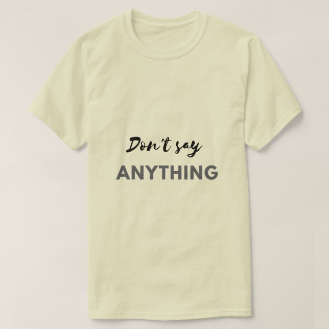 Camiseta de texto para hombres y mujeres (Diseño del anverso)