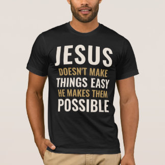 Camiseta de texto personalizado JESÚS HACE QUE LAS