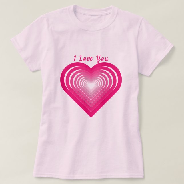 Camiseta de texto personalizado - Te amo - Corazon (Diseño del anverso)