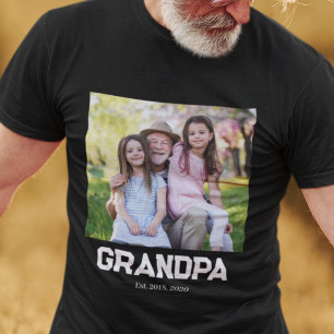 Camiseta de texto simple Abuelo Establecido