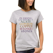 Camiseta de texto simple de buscador de rocas de M