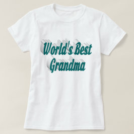 Camiseta de texto verde para la abuela