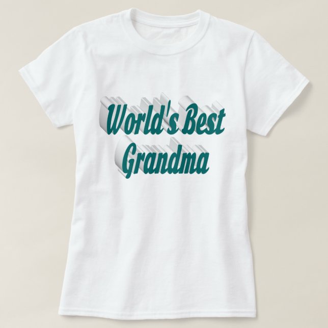 Camiseta de texto verde para la abuela (Diseño del anverso)
