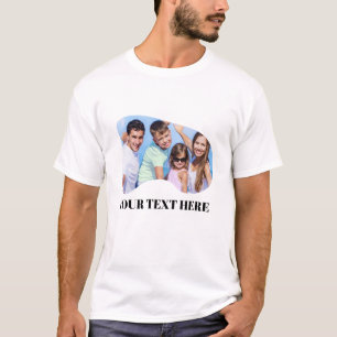 Camiseta de texto y foto personalizado Camiseta