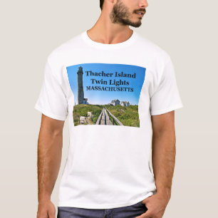 Camiseta de Thacher Island Twin Lights, Massachuse