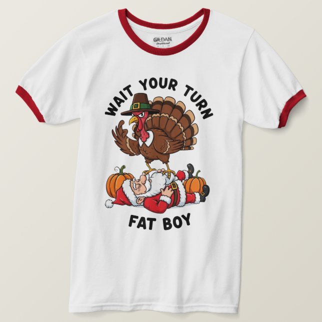 Camiseta de Thanksgiving Ringer (Anverso del diseño)