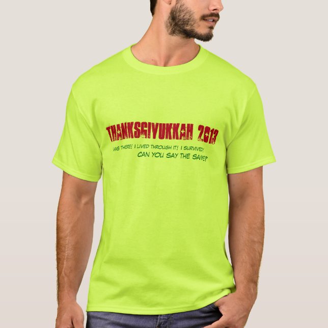 Camiseta de Thanksgivukkah 2013 - hombres (Anverso)