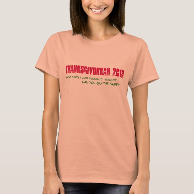 Camiseta de Thanksgivukkah 2013 - mujeres (Anverso)