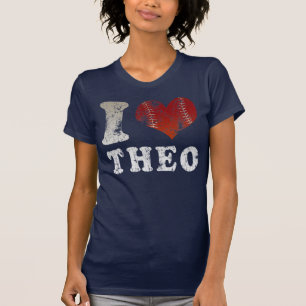 Camiseta de Theo del béisbol del corazón I