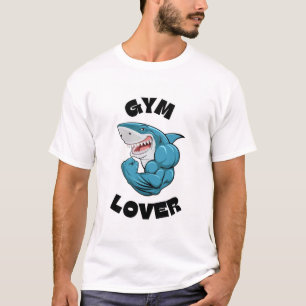 Camiseta de Tiburón Amante del Gimnasio – Muscle P