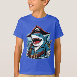 Camiseta de tiburón pirata