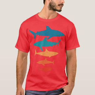 Camiseta de tiburón, tiburón retro , regalo de ama