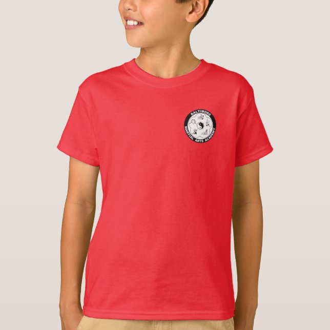 Camiseta de Tien Shan Pai Kung Fu del niño (Anverso)