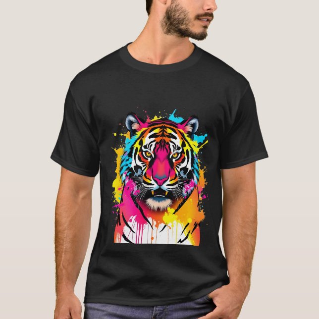 Camiseta de tigre Art Bella+Canvas (Anverso)