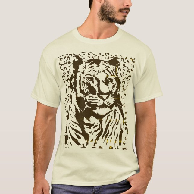 Camiseta de tigre audaz y feroz (Anverso)