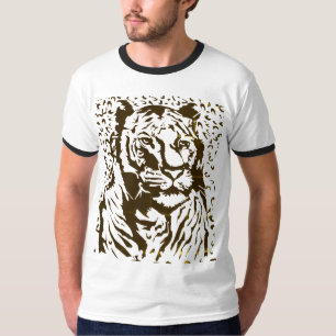 Camiseta de tigre audaz y feroz