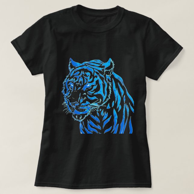 Camiseta de tigre azul (Diseño del anverso)