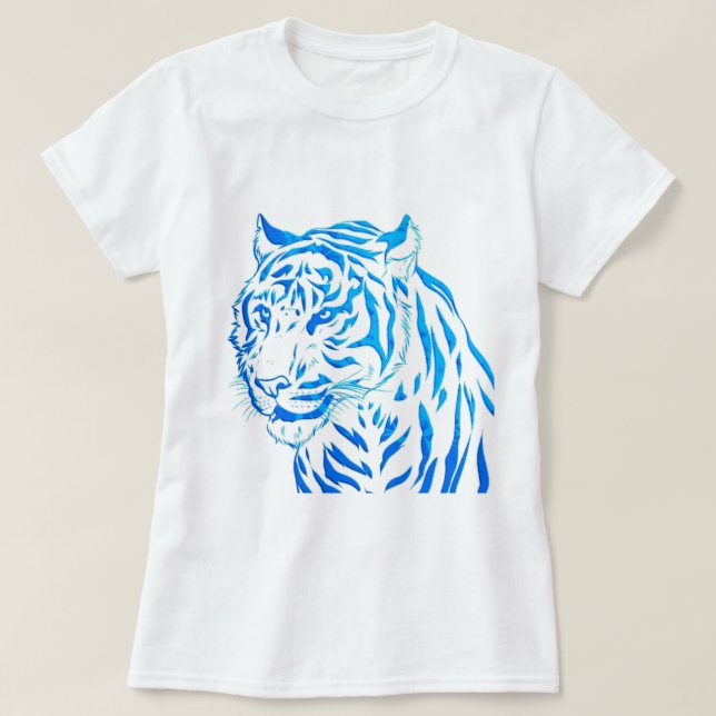 Camiseta de tigre azul (Diseño del anverso)