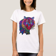 Camiseta de Tigre Colorida