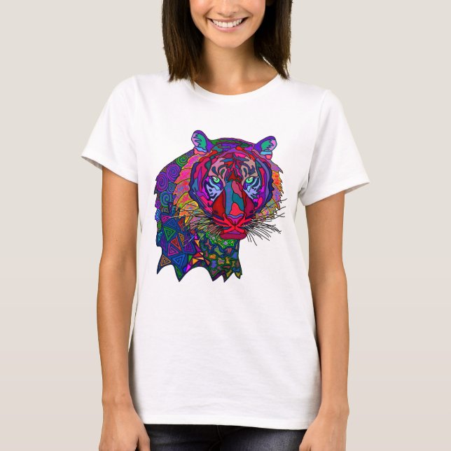 Camiseta de Tigre Colorida (Anverso)