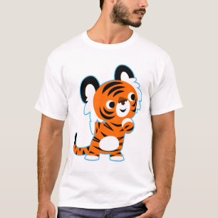 Camiseta de Tigre de Dibujos Animados Interesante