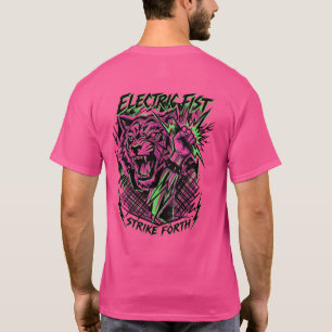 Camiseta de Tigre Electric Fist – Tigre Cyberpunk