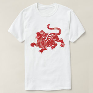 Camiseta de Tigre Estampado