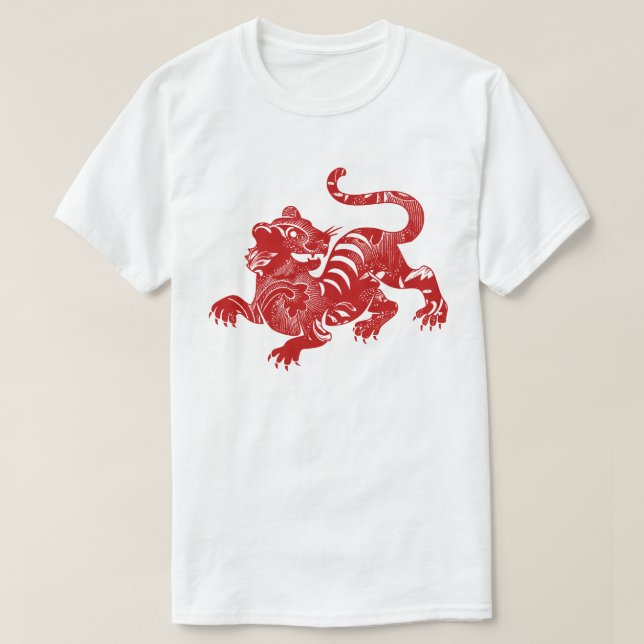 Camiseta de Tigre Estampado (Diseño del anverso)
