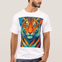 Camiseta de tigre geométrico