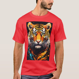 camiseta de tigre grandioso para hombres