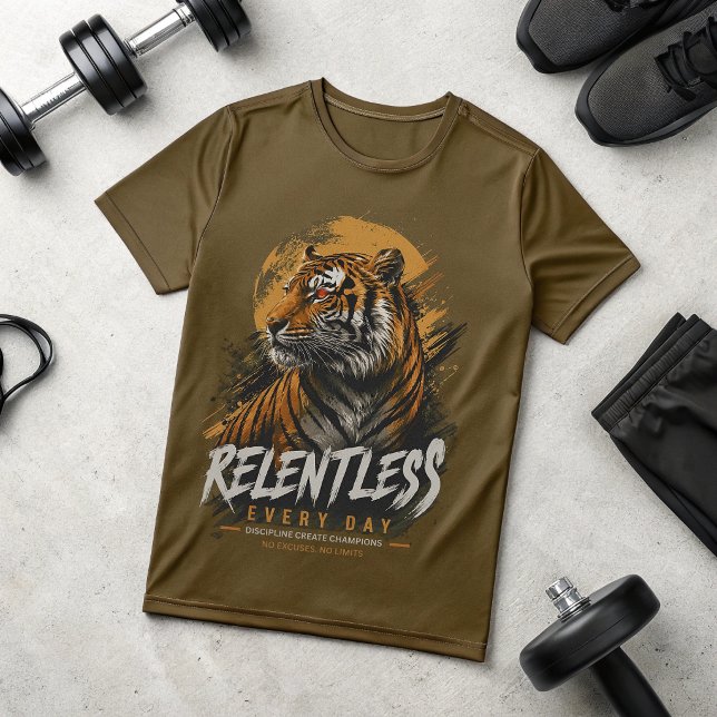Camiseta de Tigre Implacable Todos los Días | Moti (Subido por el creador)