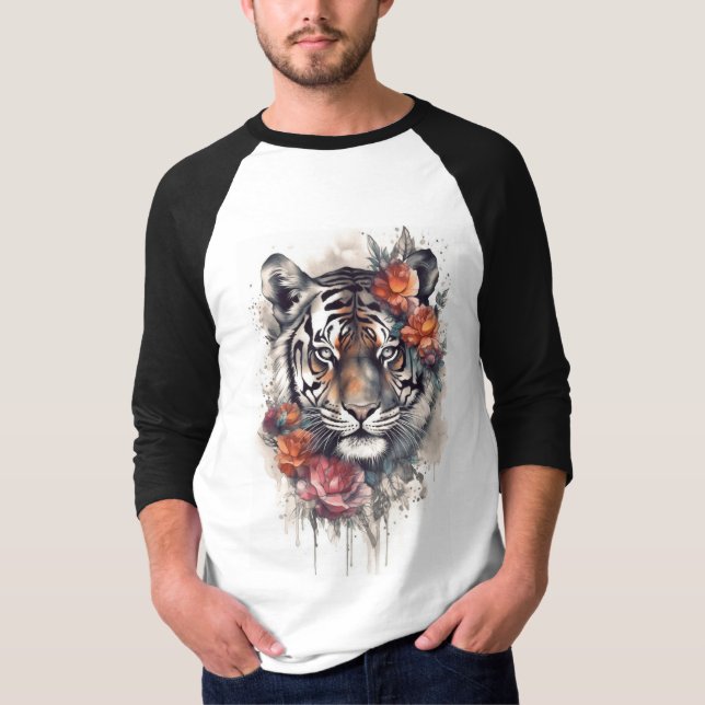 Camiseta de tigre indio majestuosa (Anverso)