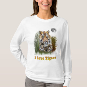 Camiseta de tigre y cachorro