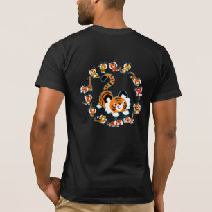 Camiseta de tigres Personalizado lindo Mandala (az