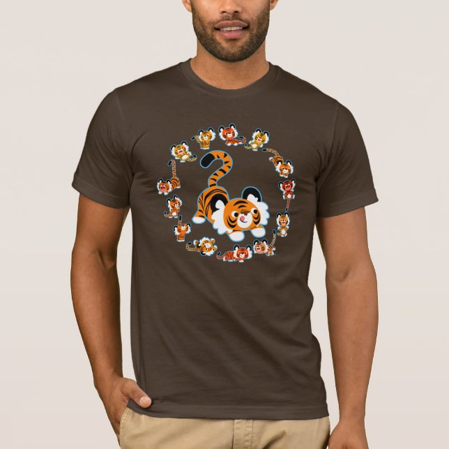 Camiseta de tigres Personalizados guapos Mandala ( (Anverso)
