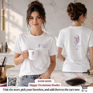 Camiseta de Tijeras de Estilista de Pelo Morado Bl