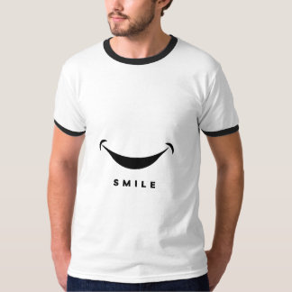 Camiseta de timbre gráfico de sonrisa minimalista
