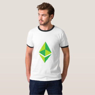 Camiseta de timbre Logotipo verde de Ethereum ET
