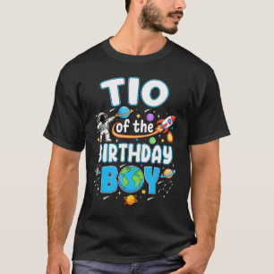 Camiseta de Tio del Niño Astronauta Cumpleañero Fa