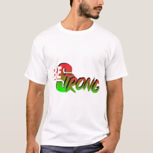 Camiseta de tipografía "Be Strong" - Empoderando e
