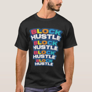 Camiseta de tipografía Block Hustle | Motivación d