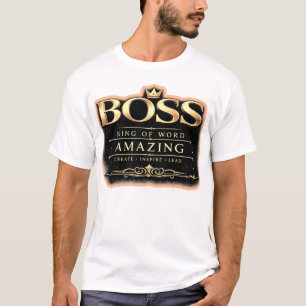 Camiseta de tipografía Boss King Gold Premium
